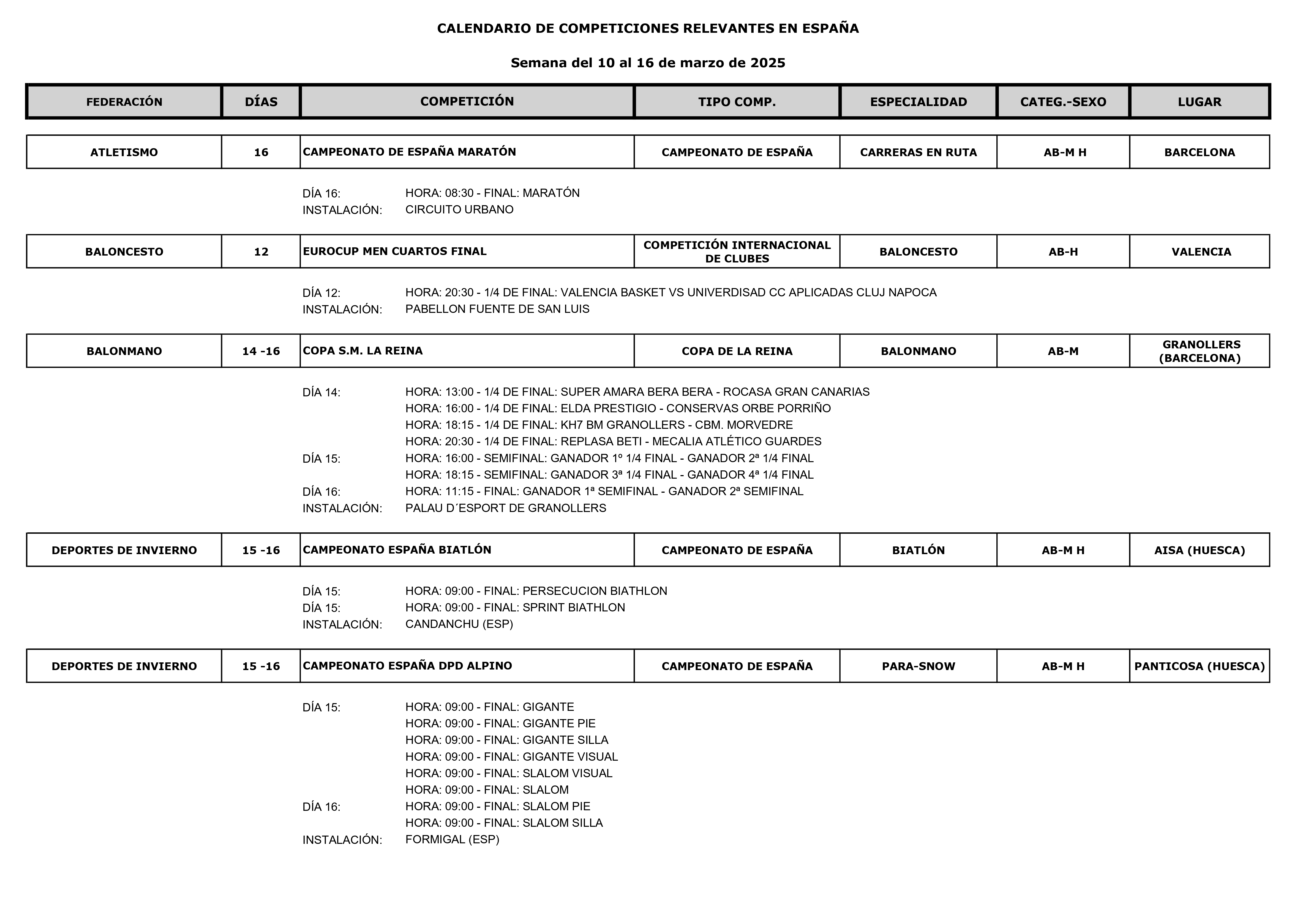 Imagen con el Calendario del 10 al 16 de marzo 2025_03