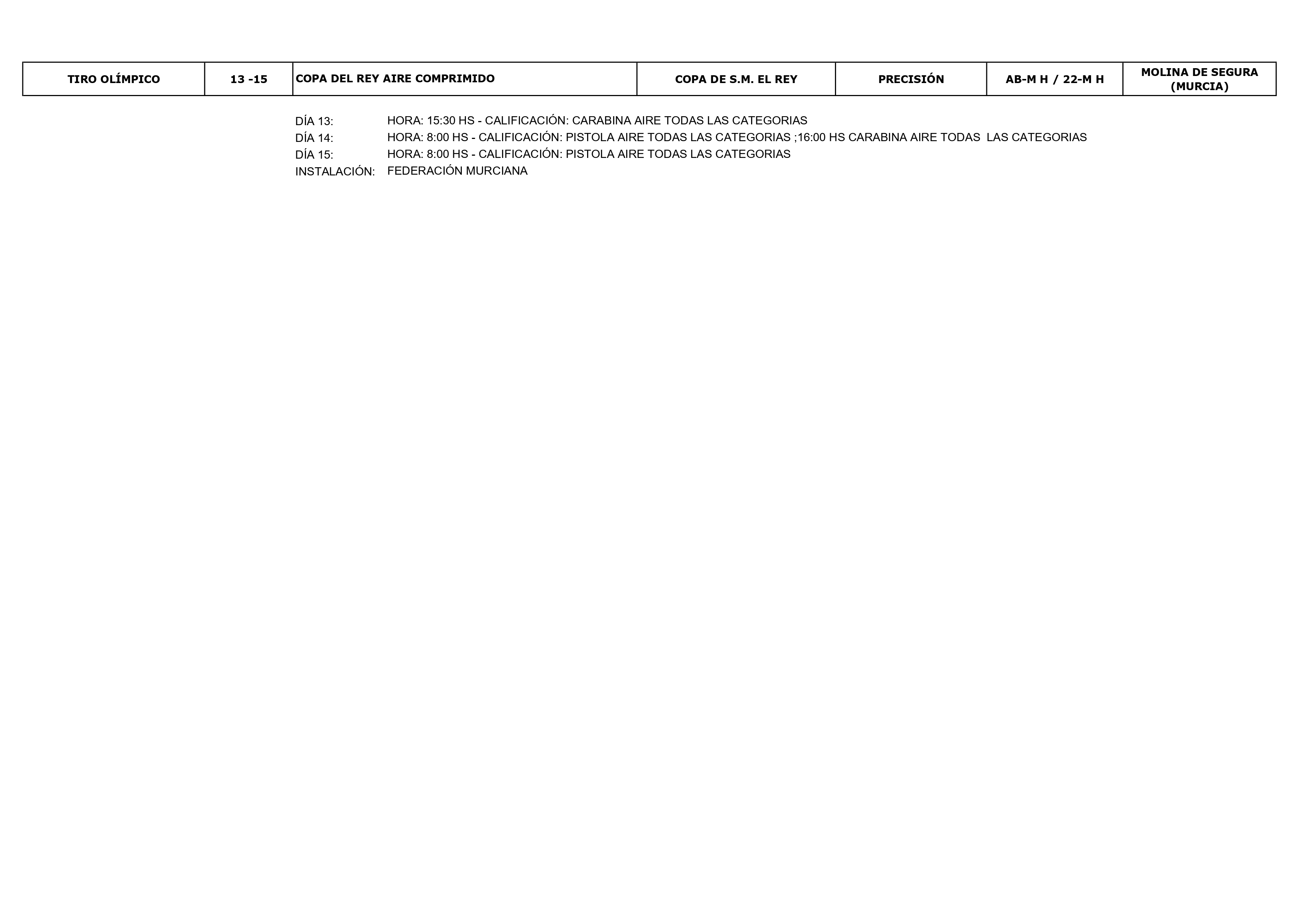 Image with the sports calendar from 9 to 15 February 2026_03