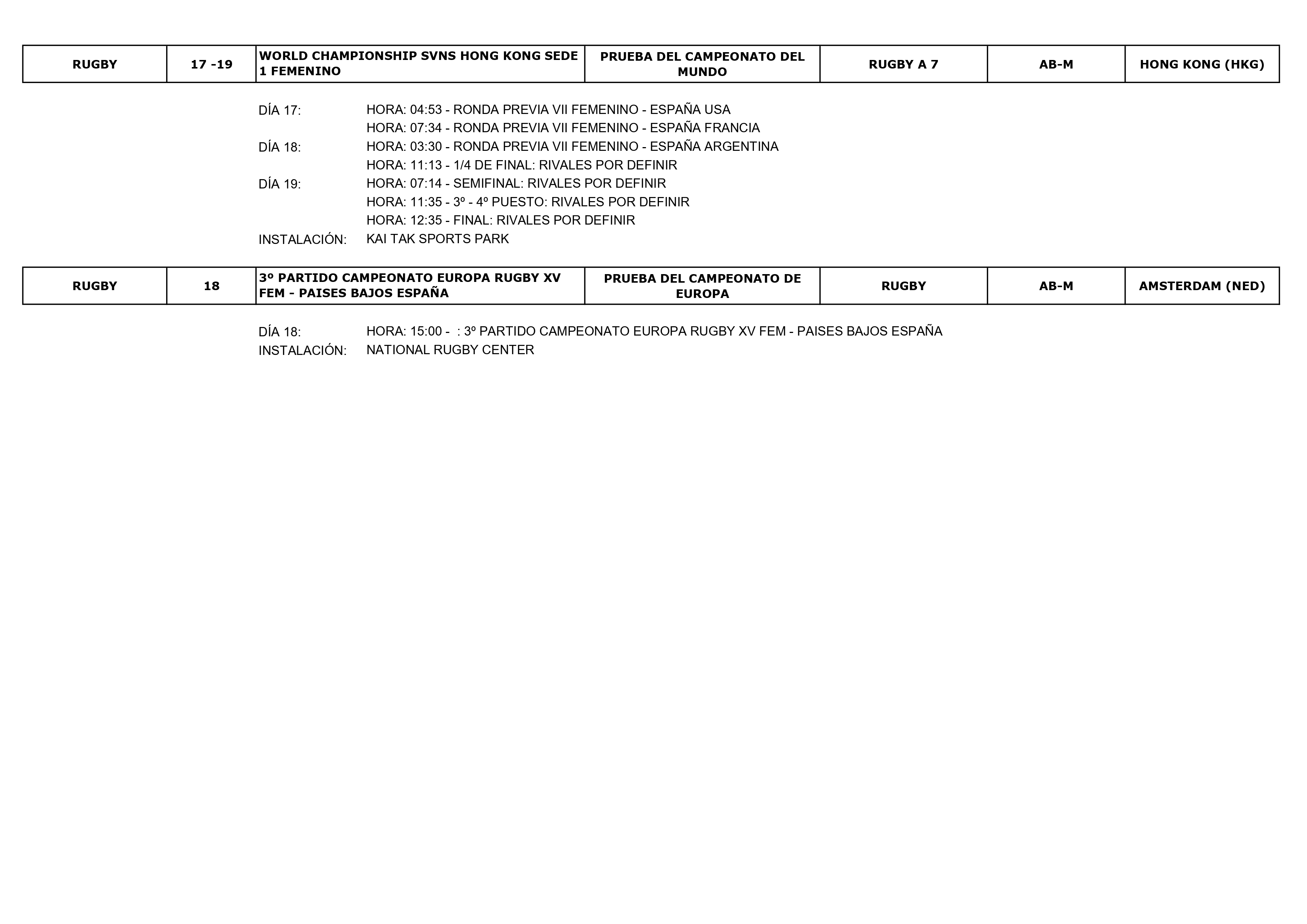 Imagen con el Calendario deportivo del 13 al 19 de abril 2026_07