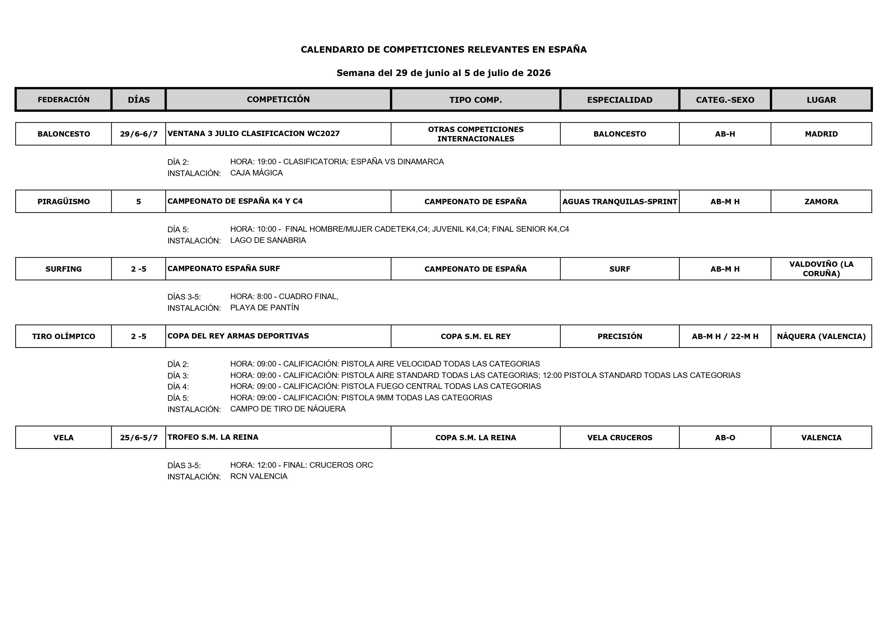 Imagen del Calendario deportivo del 29  de  junio  al  5 de julio  2026_02