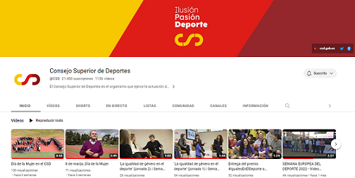 Canal de YouTube del CSD
