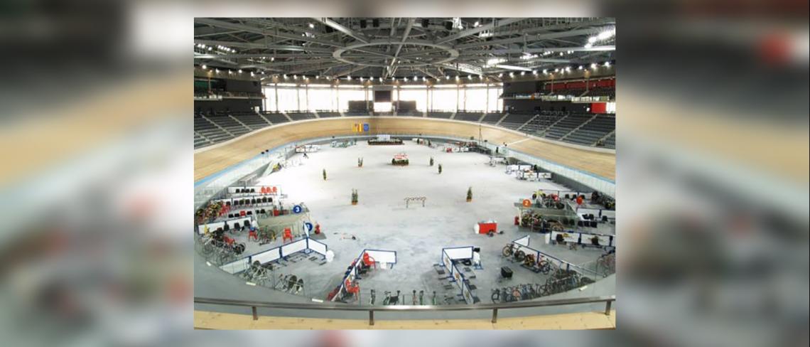 Pista interior panoramica Centre Especialitzat d'Alt Rendiment de Ciclisme, a Palma de Mallorca (Balears)