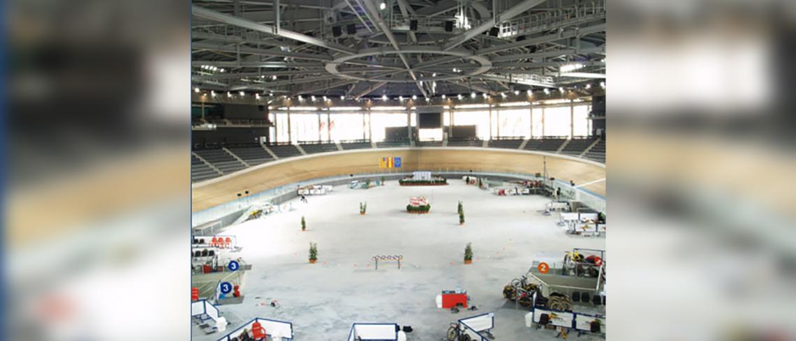 Pista interior sostre Centre Especialitzat d'Alt Rendiment de Ciclisme, a Palma de Mallorca (Balears)