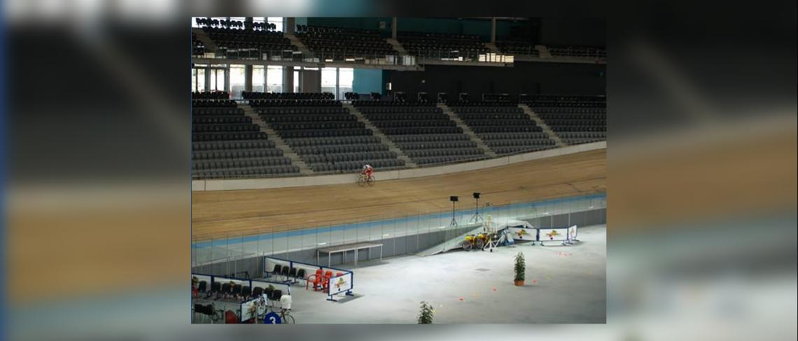 Pista interior lateral Centre Especialitzat d'Alt Rendiment de Ciclisme, a Palma de Mallorca (Balears)