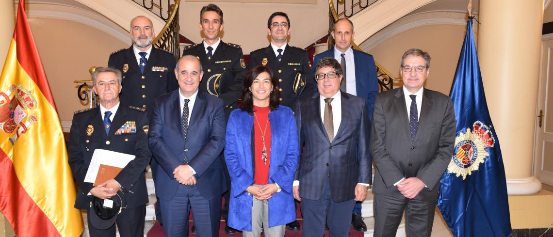 Reunión de la presidenta del CSD con el director general de Policía Nacional, Francisco Pardo