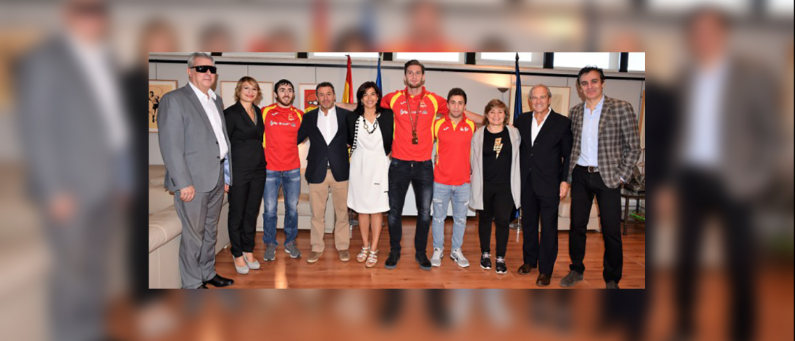 María José Rienda recibe a Nikolov Sherezadishvili, campeón del mundo de judo