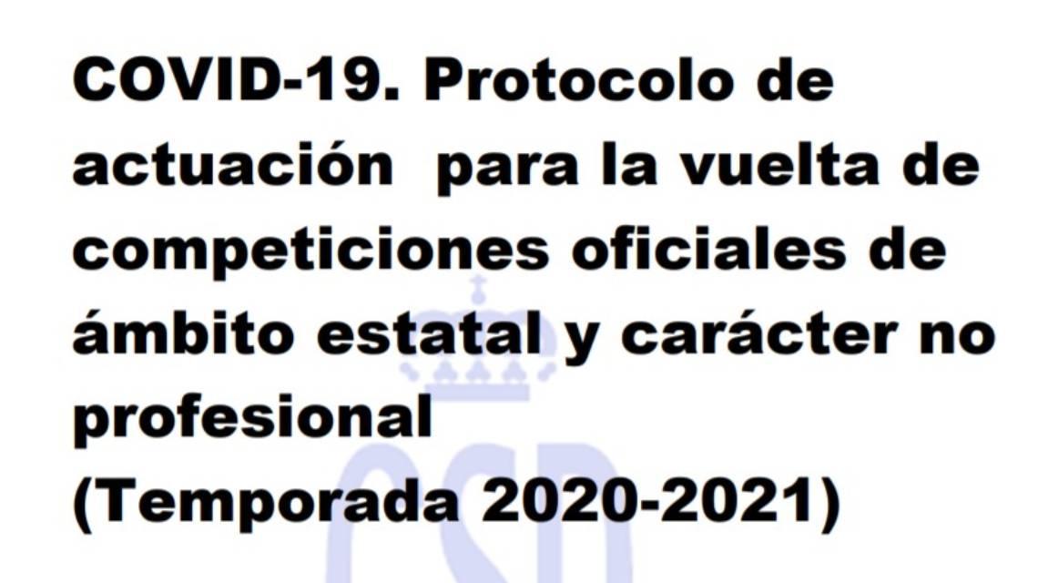 Protocolo actuación vuelta competiciones oficiales 2020/2021