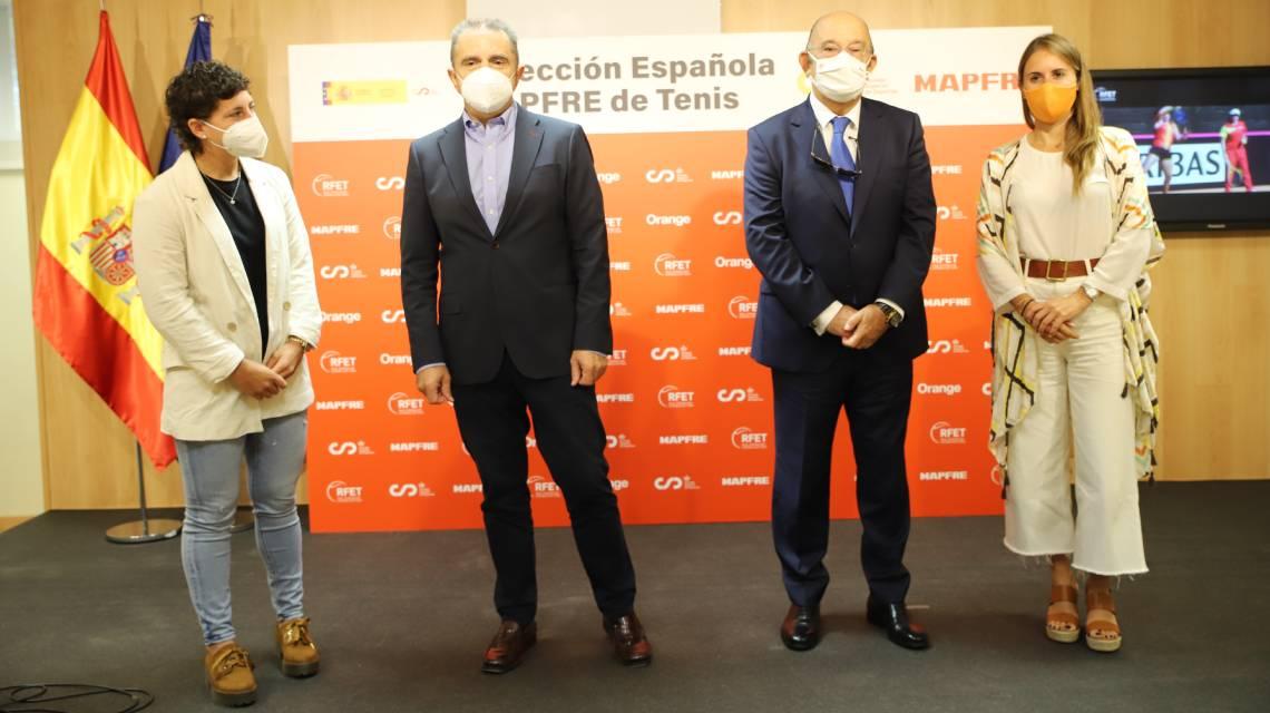 Presentación no CSD da selección española MAPFRE de tenis feminina