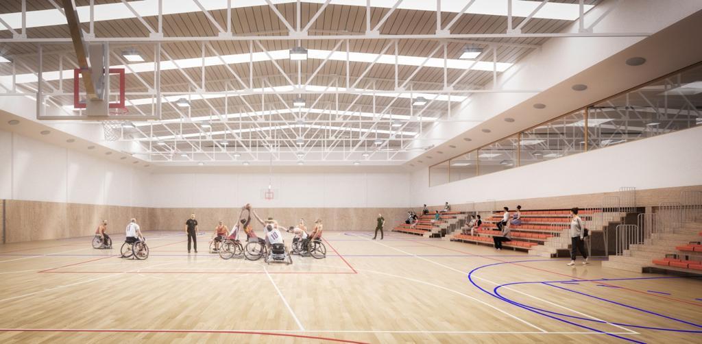 Deportistas usan la instalación