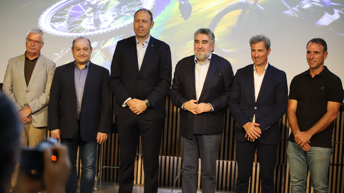 José Manuel Rodríguez Uribes en el acto de presentación de los Campeonatos de España y de Europa de BTT de ciclismo