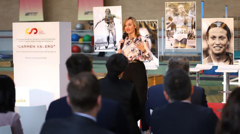Pilar Alegría, durant la seva intervenció en l'acte