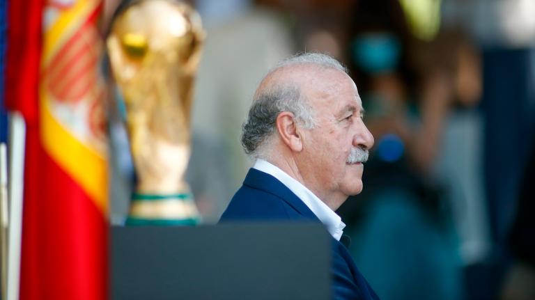 Vicente del Bosque, en un acte en el CSD
