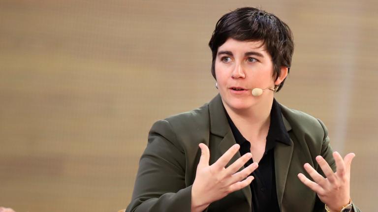 Patricia García, en un acte organitzat pel CSD/SD