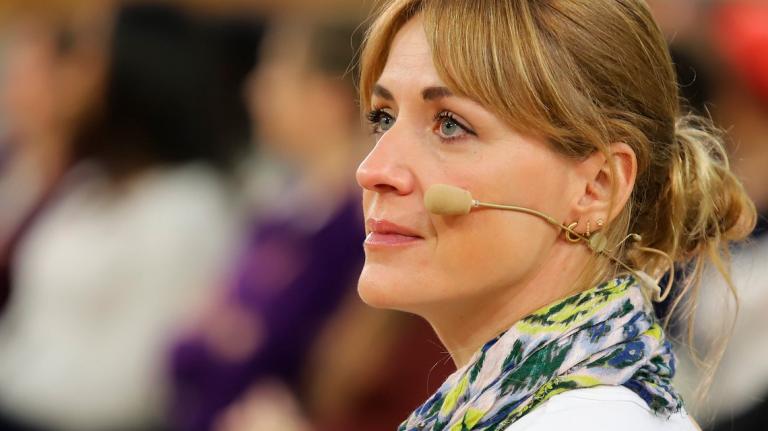 Eva Moral, en un acte organitzat pel CSD/SD
