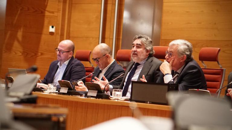 Imagen de la compareixença de Rodríguez Uribes al Senat